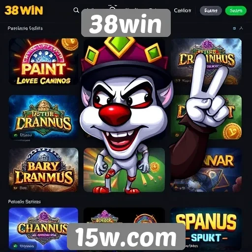 Opções de jogos disponíveis no 38win